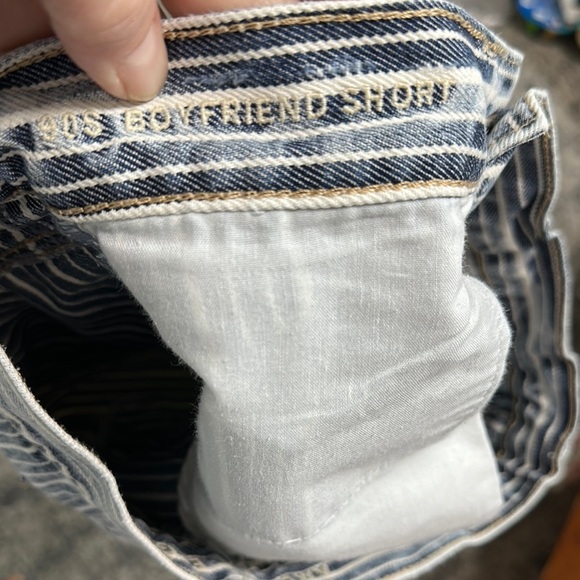 American Eagle Outfitters High Waist Striped Shorts - Black and White boyfriend - Picture 2 of 3